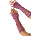 1041 длинные фиолетовые перчатки в сетку