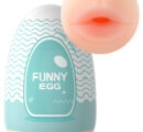 Мастурбатор-яйцо Fanny Egg (ротик), голубой, 40×90 мм 92373-5